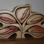 Leaf wood jewelry box