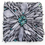Slate and glass mosaic