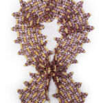 Smokey Quartz Scarf beaded necklace by artist Christine Wright