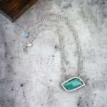 Necklace with blue stone