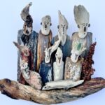 Driftwood figures by artist Helma Fernandez