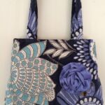 Woven bag with flowers