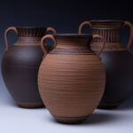3 ceramic jugs by artist Karise Vaporakis