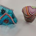 Two Fused glass bowls