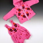Infant pink hoodie and overalls