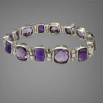Bracelet with purple stones by artist Virginia Caccavella