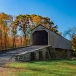 Covered bridge in Tyler State Park, Pennsylvania